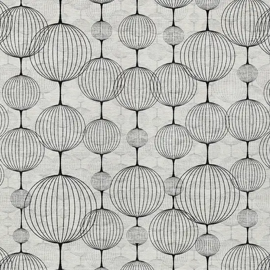 Graphite Gray And Silver Geometric Washable Indoor Outdoor Area Rug Photo 4