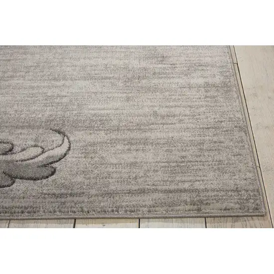 Graphite and Black Floral Vines Area Rug Photo 4