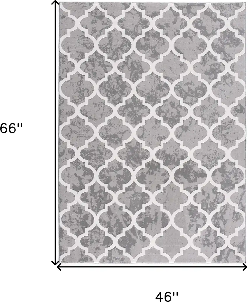 Gray Abstract Area Rug Photo 3