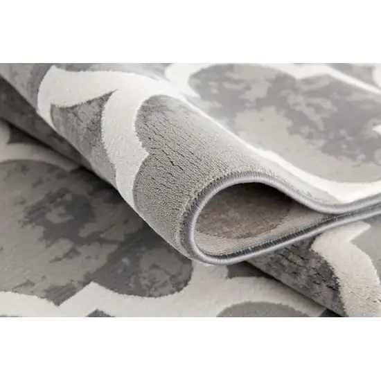 Gray Abstract Area Rug Photo 4