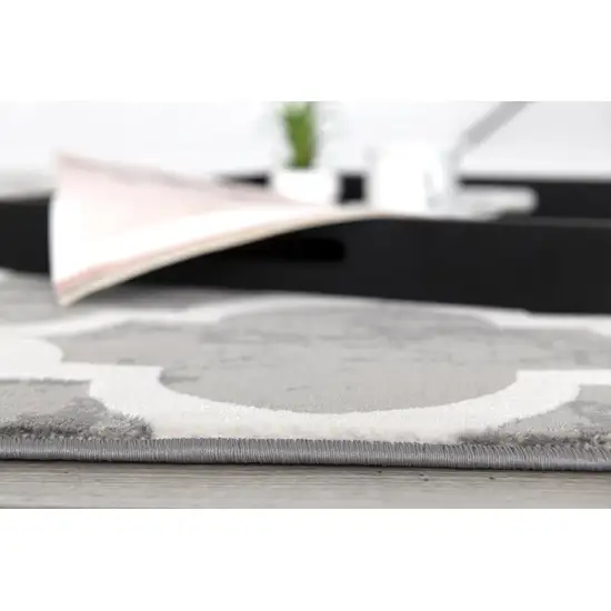 Gray Abstract Area Rug Photo 6