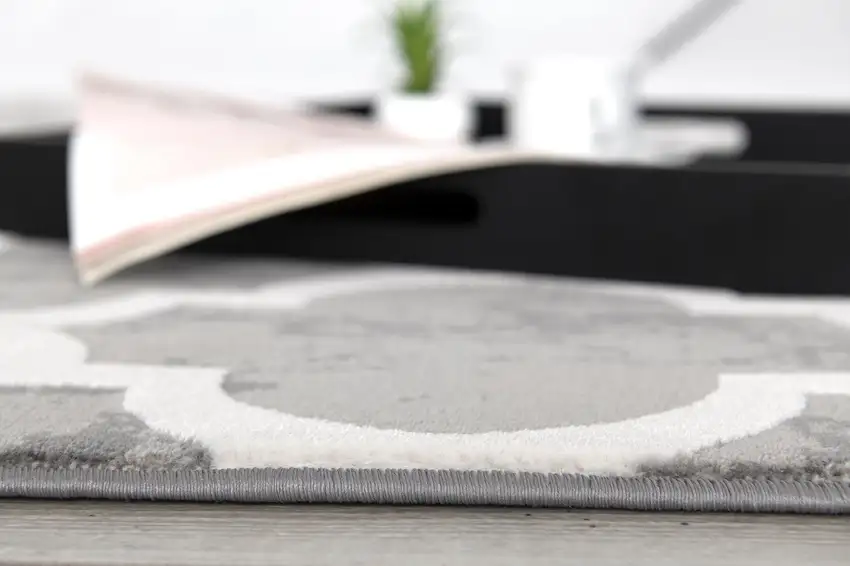 Gray Abstract Area Rug Photo 6