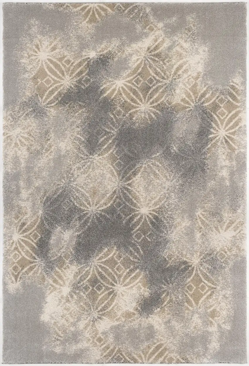 Gray Abstract Area Rug Photo 4