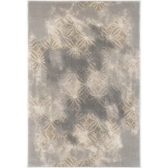 Gray Abstract Area Rug Photo 2