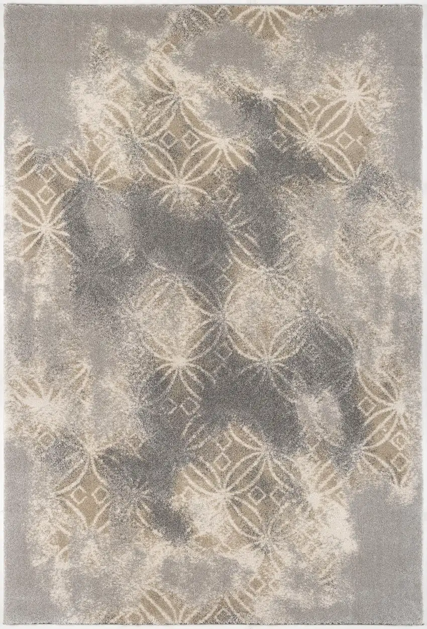 Gray Abstract Area Rug Photo 2