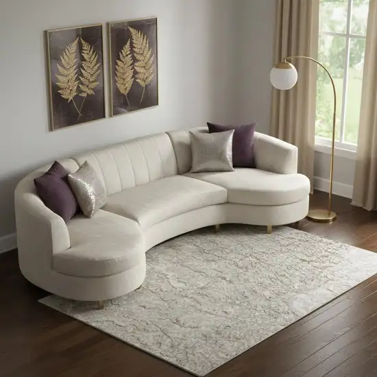 Gray Abstract Area Rug Photo 1