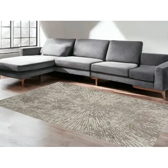 Gray Abstract Area Rug Photo 1