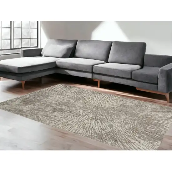 Gray Abstract Area Rug Photo 1