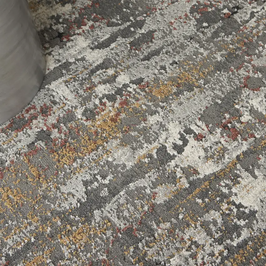 Gray Abstract Area Rug Photo 9