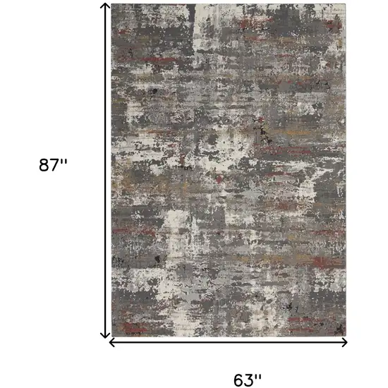 Gray Abstract Area Rug Photo 3