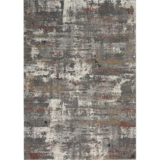 Gray Abstract Area Rug Photo 2