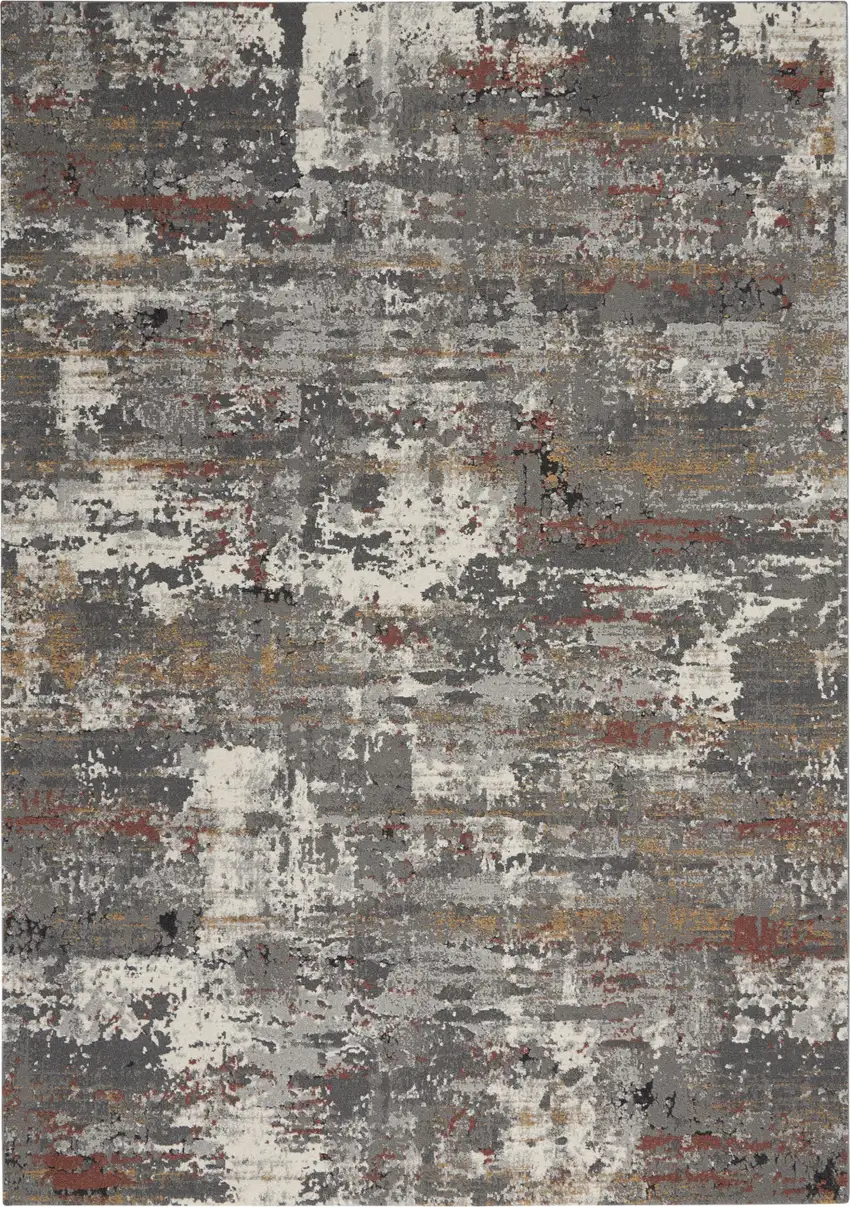 Gray Abstract Area Rug Photo 2