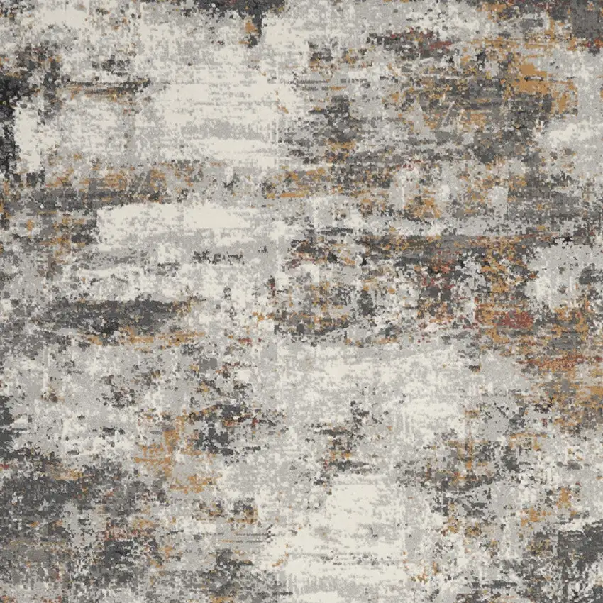 Gray Abstract Area Rug Photo 6