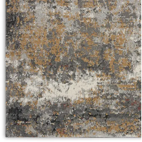 Gray Abstract Area Rug Photo 9