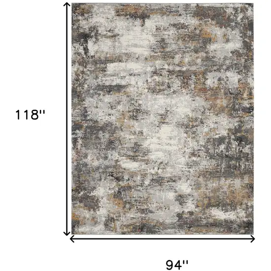 Gray Abstract Area Rug Photo 3