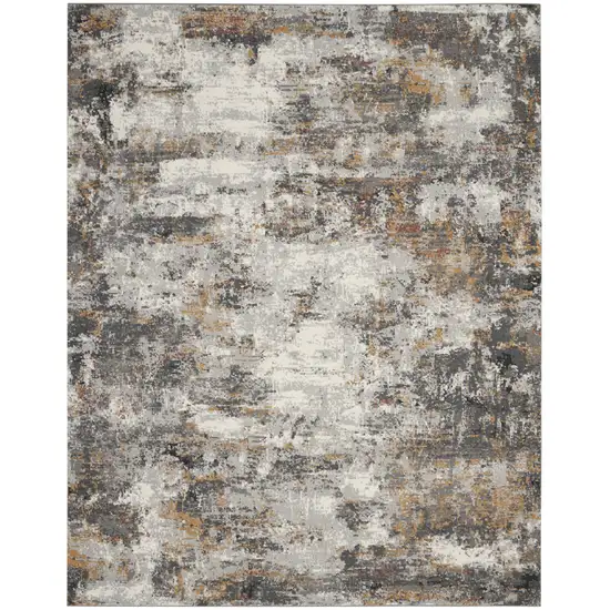 Gray Abstract Area Rug Photo 2