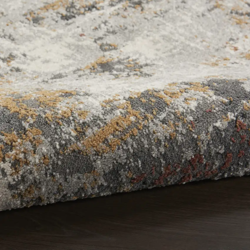 Gray Abstract Area Rug Photo 8