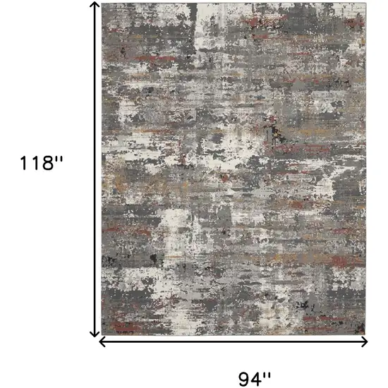Gray Abstract Area Rug Photo 3