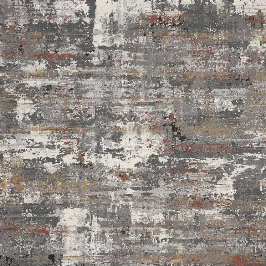 Gray Abstract Area Rug Photo 6