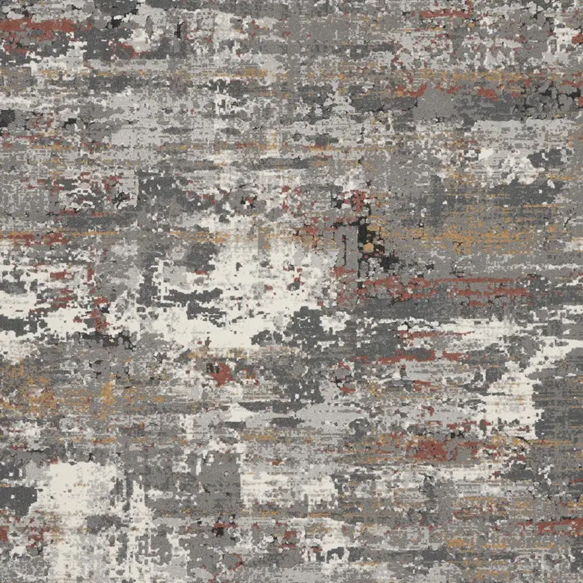 Gray Abstract Area Rug Photo 5