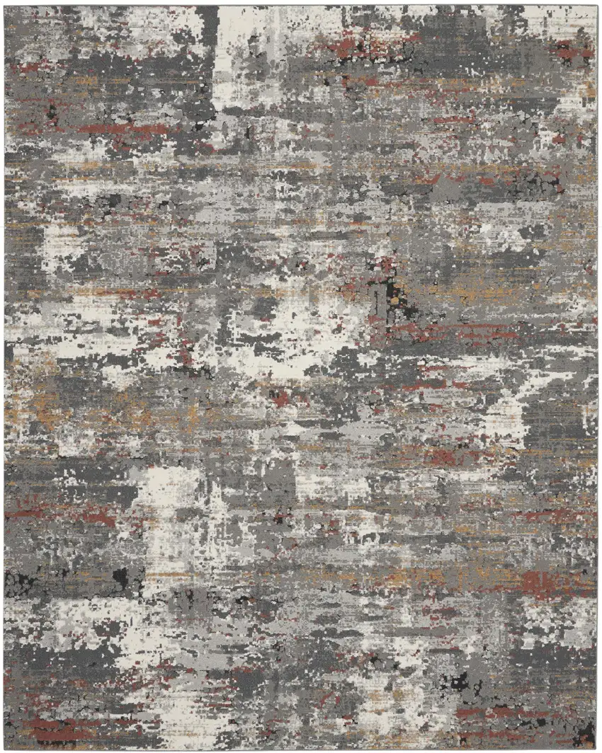 Gray Abstract Area Rug Photo 2