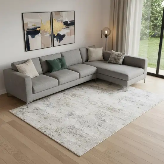 Gray Abstract Area Rug Photo 1