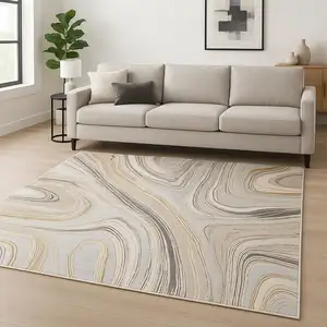 Photo of Gray Abstract Area Rug