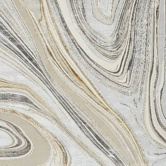 Gray Abstract Area Rug Photo 2