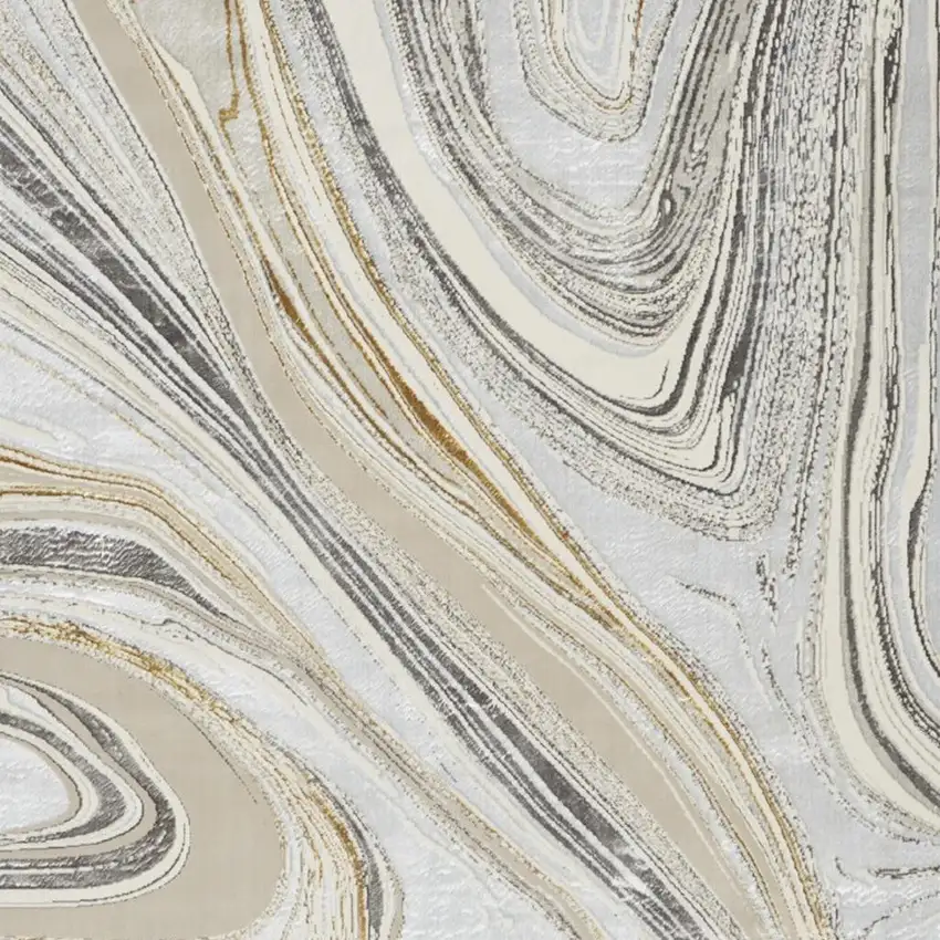 Gray Abstract Area Rug Photo 2