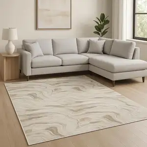 Photo of Gray Abstract Area Rug