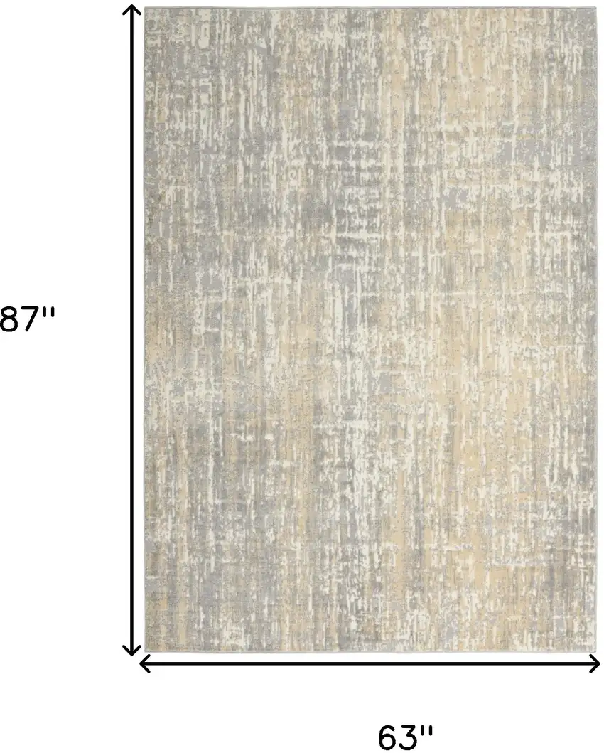 Gray Abstract Area Rug Photo 3