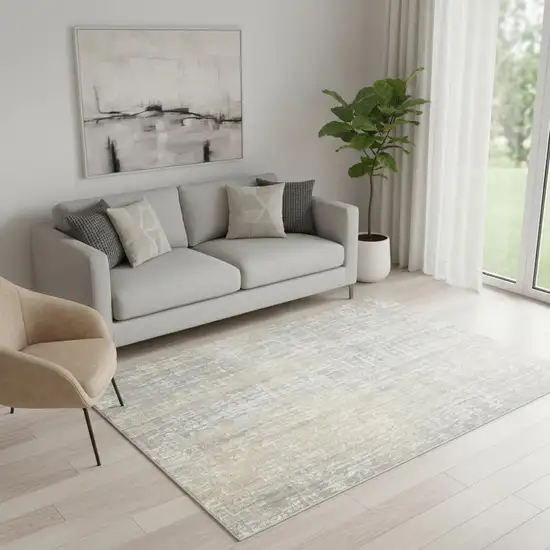 Gray Abstract Area Rug Photo 1