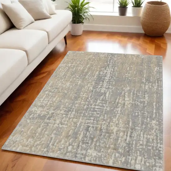 Gray Abstract Area Rug Photo 1