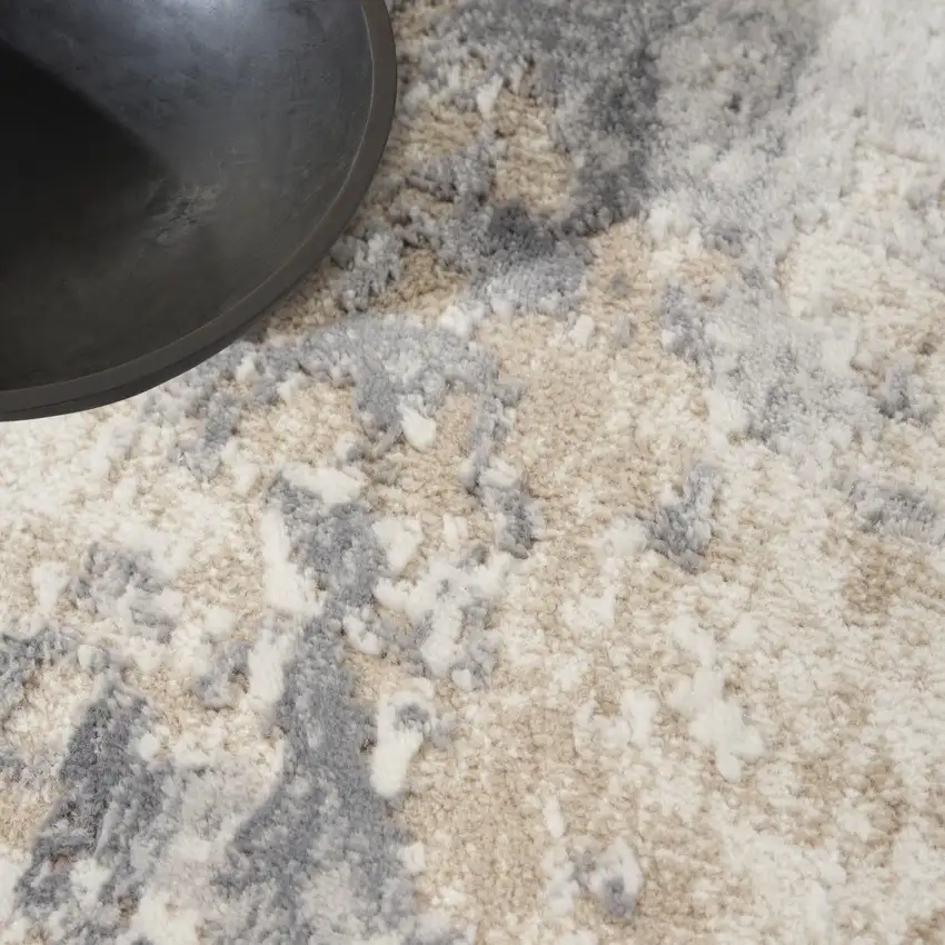 Gray Abstract Area Rug Photo 8