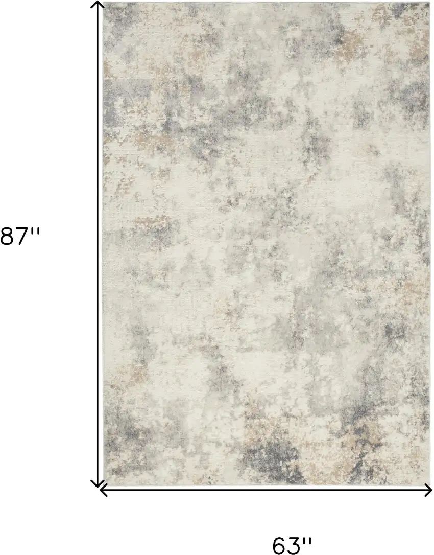 Gray Abstract Area Rug Photo 3