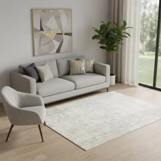 Gray Abstract Area Rug Photo 1