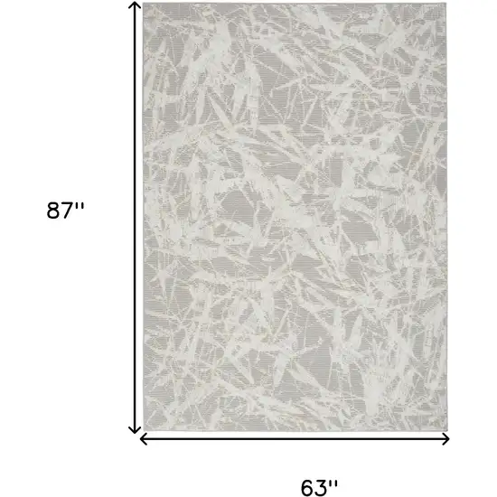 Gray Abstract Area Rug Photo 3