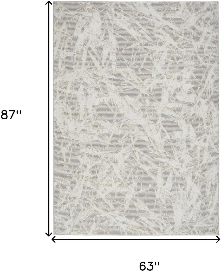 Gray Abstract Area Rug Photo 3