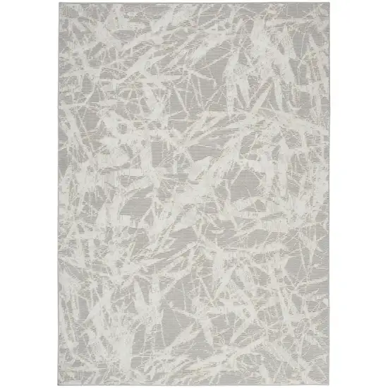 Gray Abstract Area Rug Photo 6