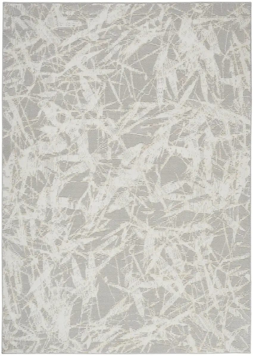 Gray Abstract Area Rug Photo 6