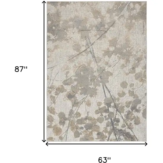 Gray Abstract Area Rug Photo 3