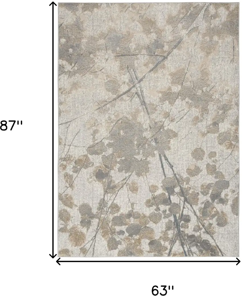 Gray Abstract Area Rug Photo 3