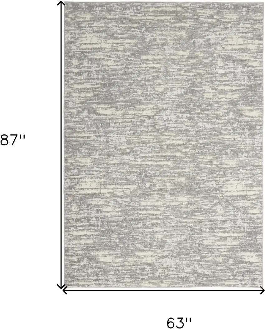 Gray Abstract Area Rug Photo 3