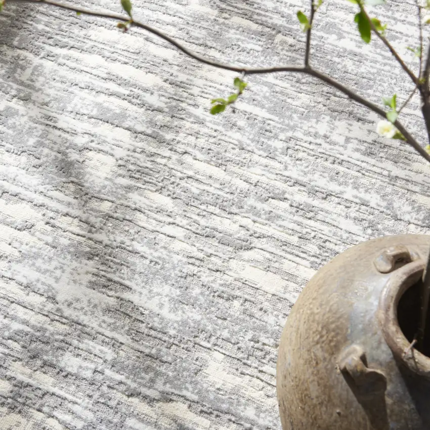 Gray Abstract Area Rug Photo 9