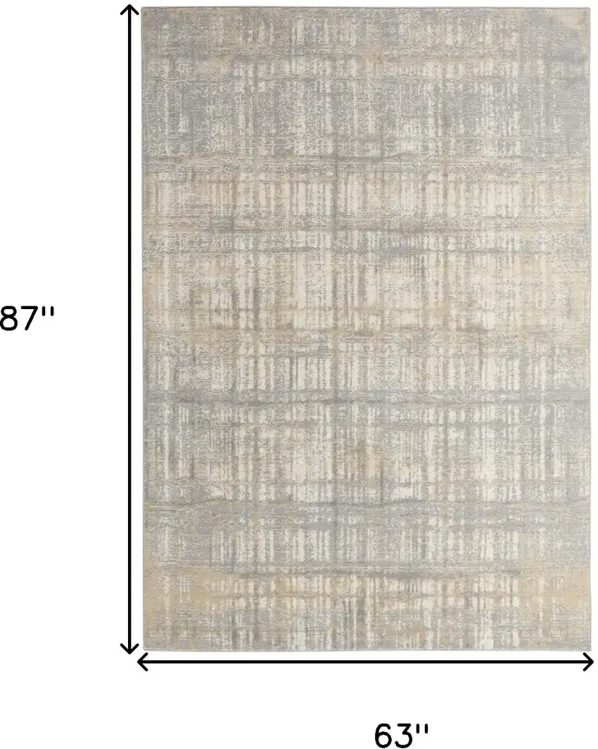 Gray Abstract Area Rug Photo 3