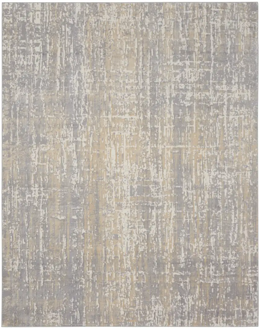 Gray Abstract Area Rug Photo 7