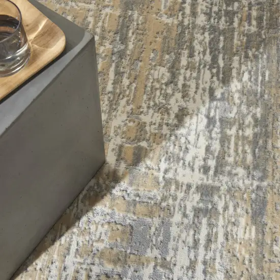Gray Abstract Area Rug Photo 9