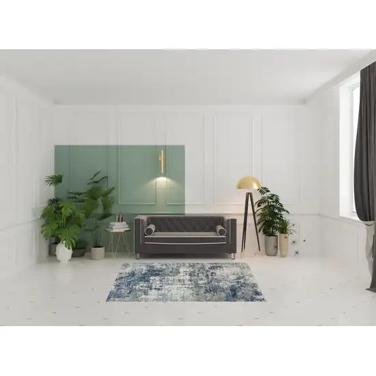 Gray Abstract Area Rug Photo 1