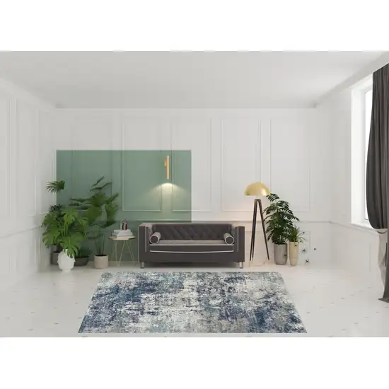 Gray Abstract Area Rug Photo 1