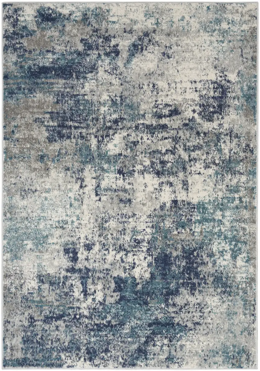 Gray Abstract Area Rug Photo 8